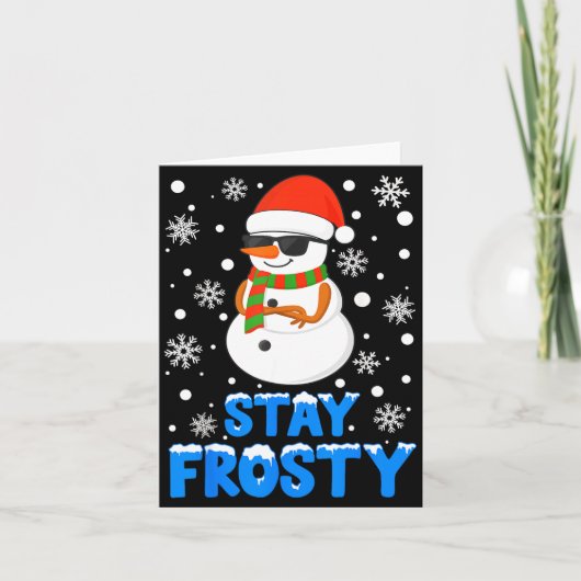 Christmas Tee Funny Frosty Xmas Cool Snowman Women Kaart (Voorkant)
