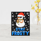 Christmas Tee Funny Frosty Xmas Cool Snowman Women Kaart (Gele Bloem)