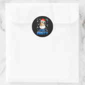 Christmas Tee Funny Frosty Xmas Cool Snowman Women Ronde Sticker (Tas)