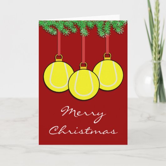 Christmas Tennis Card Feestdagen Kaart (Voorkant)