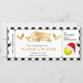 Christmas Tennis Ticket, Verrassingscadeaubon