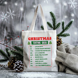 Christmas Texting Code Tote Bag
