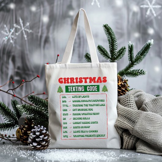 Christmas Texting Code  Tote Bag