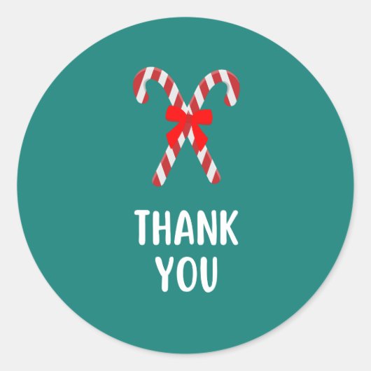 Christmas Thank you sticker (Voorkant)