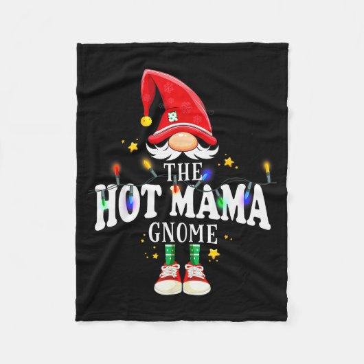 Christmas The Hot Mama Gnome X-mas Matching Pjs  Fleece Deken (Voorkant)