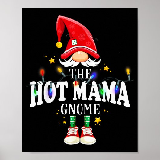 Christmas The Hot Mama Gnome X-mas Matching Pjs  Poster (Voorkant)