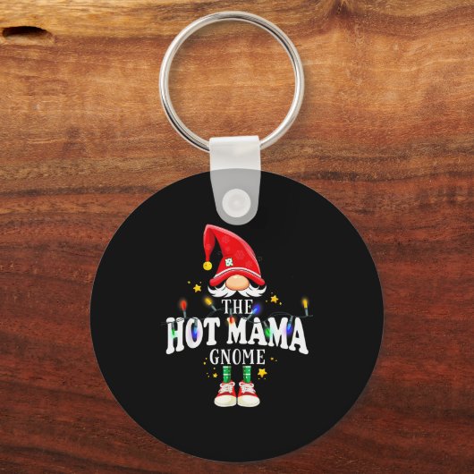 Christmas The Hot Mama Gnome X-mas Matching Pjs Sleutelhanger (Voorkant)