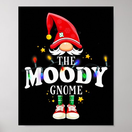 Christmas The Moody Gnome X-mas Matching Pjs  Poster (Voorkant)