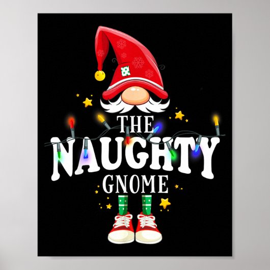 Christmas The Naughty Gnome X-mas Matching Pjs  Poster (Voorkant)