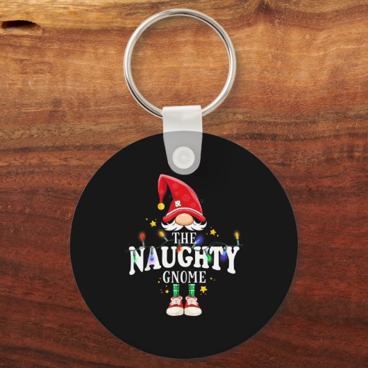 Christmas The Naughty Gnome X-mas Matching Pjs Sleutelhanger (Voorkant)