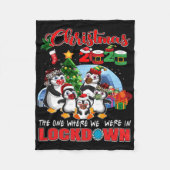 Christmas The One Where We Were In Lockdown Pengui Fleece Deken (Voorkant)