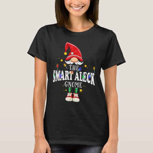 Christmas The Smart Aleck Gnome X-mas Matching Pjs T-shirt (Voorkant)