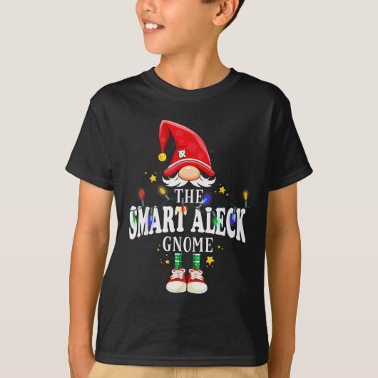 Christmas The Smart Aleck Gnome X-mas Matching Pjs T-shirt (Voorkant)