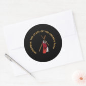 Christmas: The Start of the Cross's Path Ronde Sticker (Envelop)