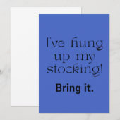 Christmas--The Stocking is Hung! Kaart (Voorkant / Achterkant)