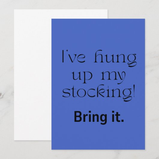 Christmas--The Stocking is Hung! Kaart (Voorkant / Achterkant)