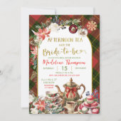 Christmas Theme Afternoon Tea Party Bridal Shower Kaart (Voorkant)