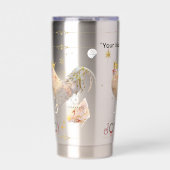 Christmas Theme Boganhues print  Geïsoleerde Drinkbeker (Voorkant)