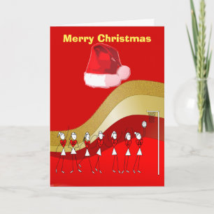Christmas Theme Netball Feestdagen Kaart