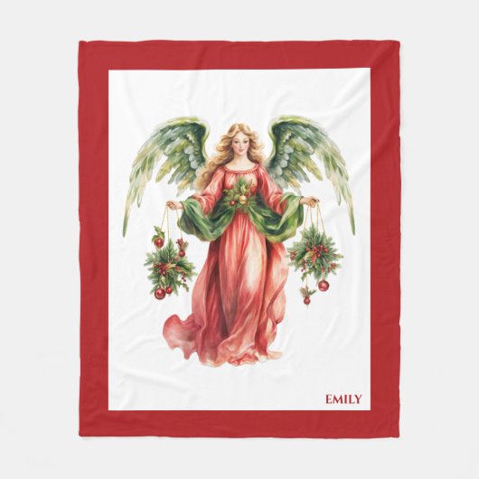 Christmas Theme Nutcracker On White Fleece Deken (Voorkant)