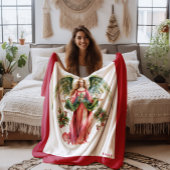 Christmas Theme Nutcracker On White Fleece Deken