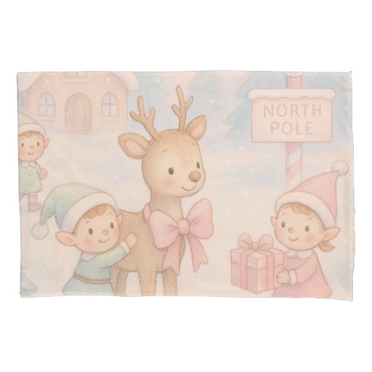 Christmas Theme pillowcases - Children's Rooms Kussensloop (Voorkant-Links)