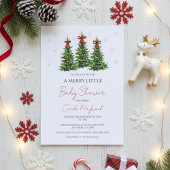 Christmas Themed Baby Shower Invitation Kaart