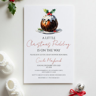Christmas Themed Baby Shower Invitation Kaart