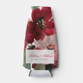  Christmas Themed Red Floral Wedding  Flesjeskoeler (Voorkant)