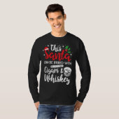 Christmas This Santa Can Be Bribed With Cigars Whi T-shirt (Voorkant volledig)