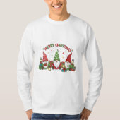 Christmas Three Gnomes Presents T-shirt (Voorkant)