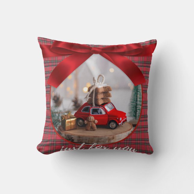 Christmas Throw Cushion - Cozy Holiday Pillow for  Kussen (Voorkant)