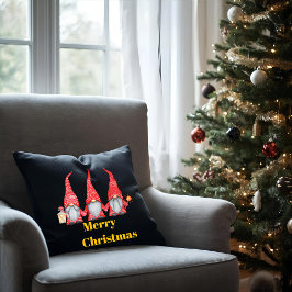 Christmas Throw Pillow with Gnome Kussen