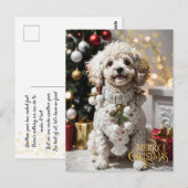 Christmas. Thuis Huisdier. Schattigee puppy. Briefkaart (Voorkant / Achterkant)