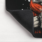 Christmas Tiger With Santa Hat Coffee Lover Funny  Muismat (Hoek)