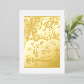 Christmas time folie feestdagenkaart (Staand Voorkant)