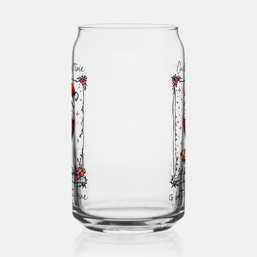 Christmas Time Is Better with Wine  Blikvorm Glas (Rechts)