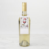 Christmas Time Is Better with Wine  Flessenhanger (Op fles)