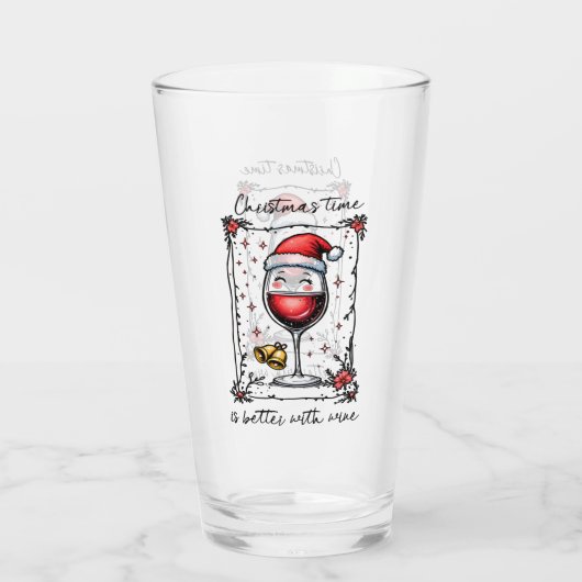 Christmas Time Is Better with Wine Glas (Achterkant)