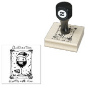 Christmas Time Is Better with Wine  Rubberstempel (Gestempeld)