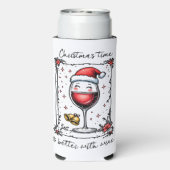 Christmas Time Is Better with Wine Seltzer Blikjeskoeler (Seltzer Achterkant)