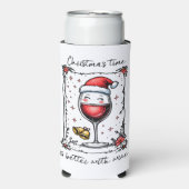 Christmas Time Is Better with Wine  Seltzer Blikjeskoeler (Seltzer Voorkant)