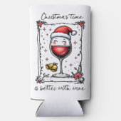 Christmas Time Is Better with Wine  Seltzer Blikjeskoeler (Achterkant)