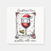 Christmas Time Is Better with Wine Servet (Voorkant)