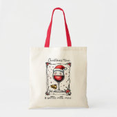 Christmas Time Is Better with Wine Tote Bag (Voorkant)