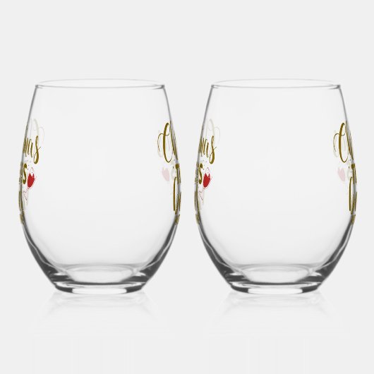 Christmas Time Is Better With Wine Wijnglas Zonder Voet (Rechts)