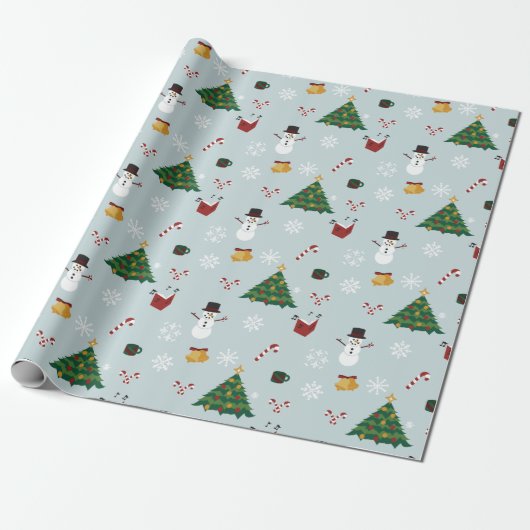 Christmas Time Wrapping Paper Cadeaupapier (Uitgerold)