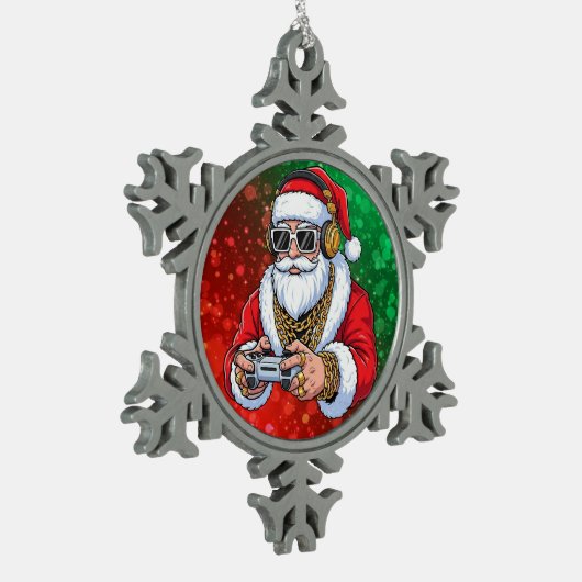 Christmas Tin Sneeuwvlok Ornament (Links)