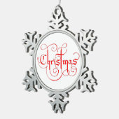 CHRISTMAS TIN SNEEUWVLOK ORNAMENT (Rechts)