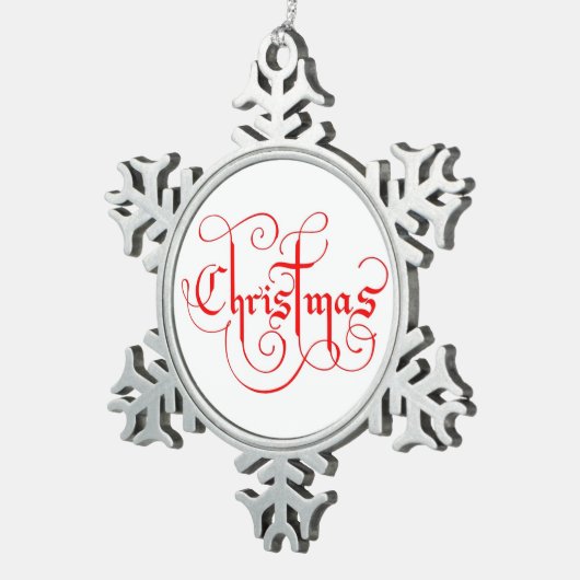 CHRISTMAS TIN SNEEUWVLOK ORNAMENT (Rechts)